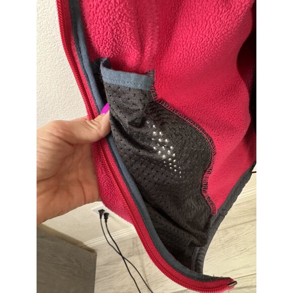 L.L. Bean Womens Polartec Wind Pro Fleece Jacket L Pink & Gray - Picture 5 of 7